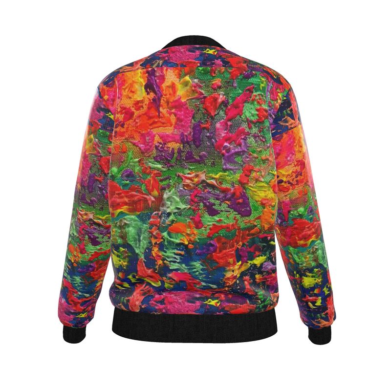 Shades of Fall Reversible Silk Ladies Bomber Jacket