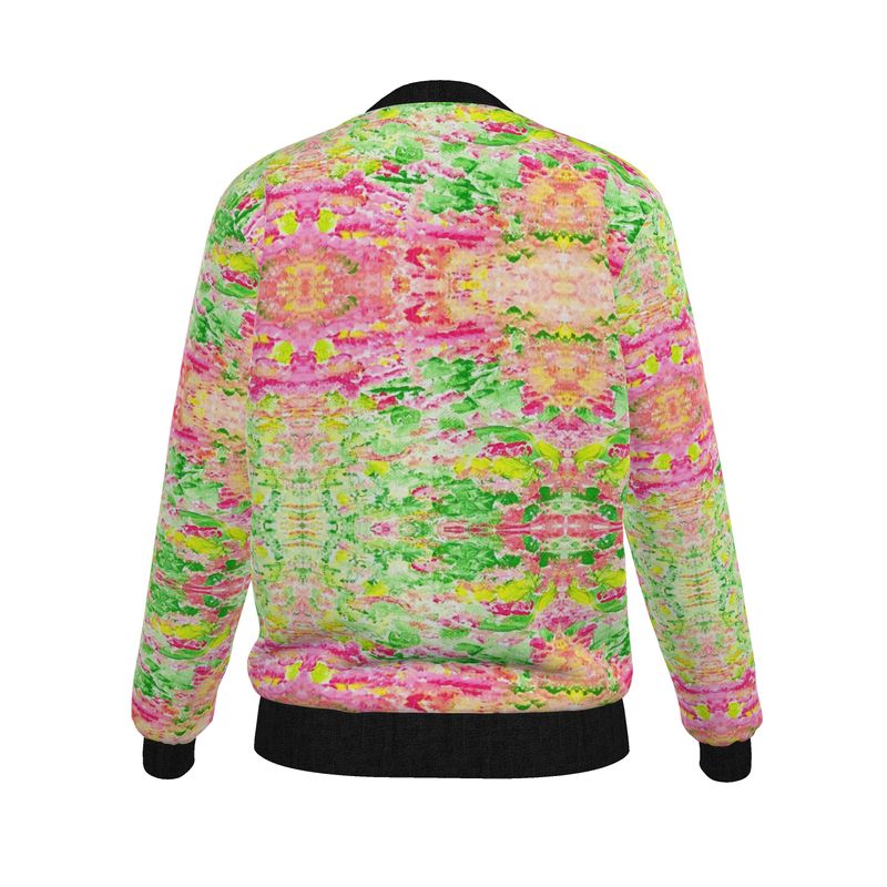Shades of Fall Reversible Silk Ladies Bomber Jacket