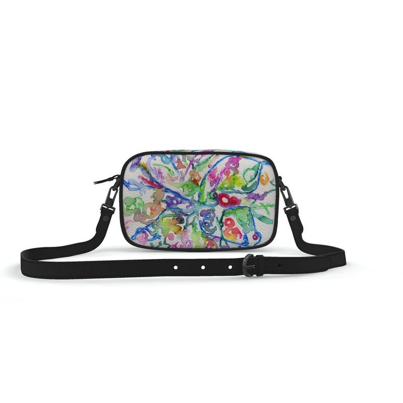 Ethereal Butterfly - Leather Crossbody Camera Bag