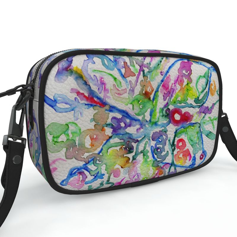 Ethereal Butterfly - Leather Crossbody Camera Bag