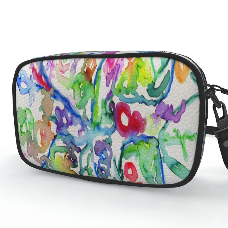 Ethereal Butterfly - Leather Crossbody Camera Bag