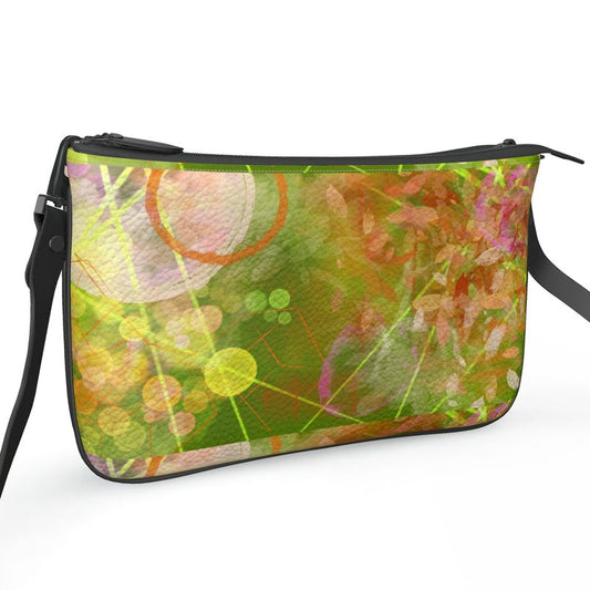 Gilded Ambience - Leather Pochette Crossbody Bag