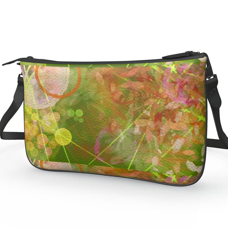 Gilded Ambience - Leather Pochette Crossbody Bag