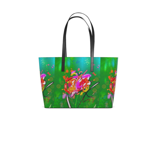 Emerald Interference - Leather Tote