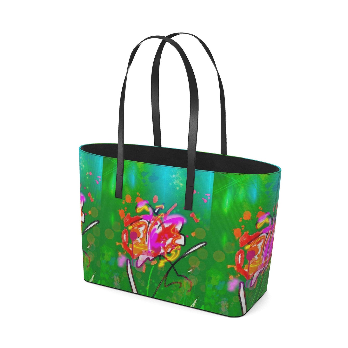 Emerald Interference - Leather Tote
