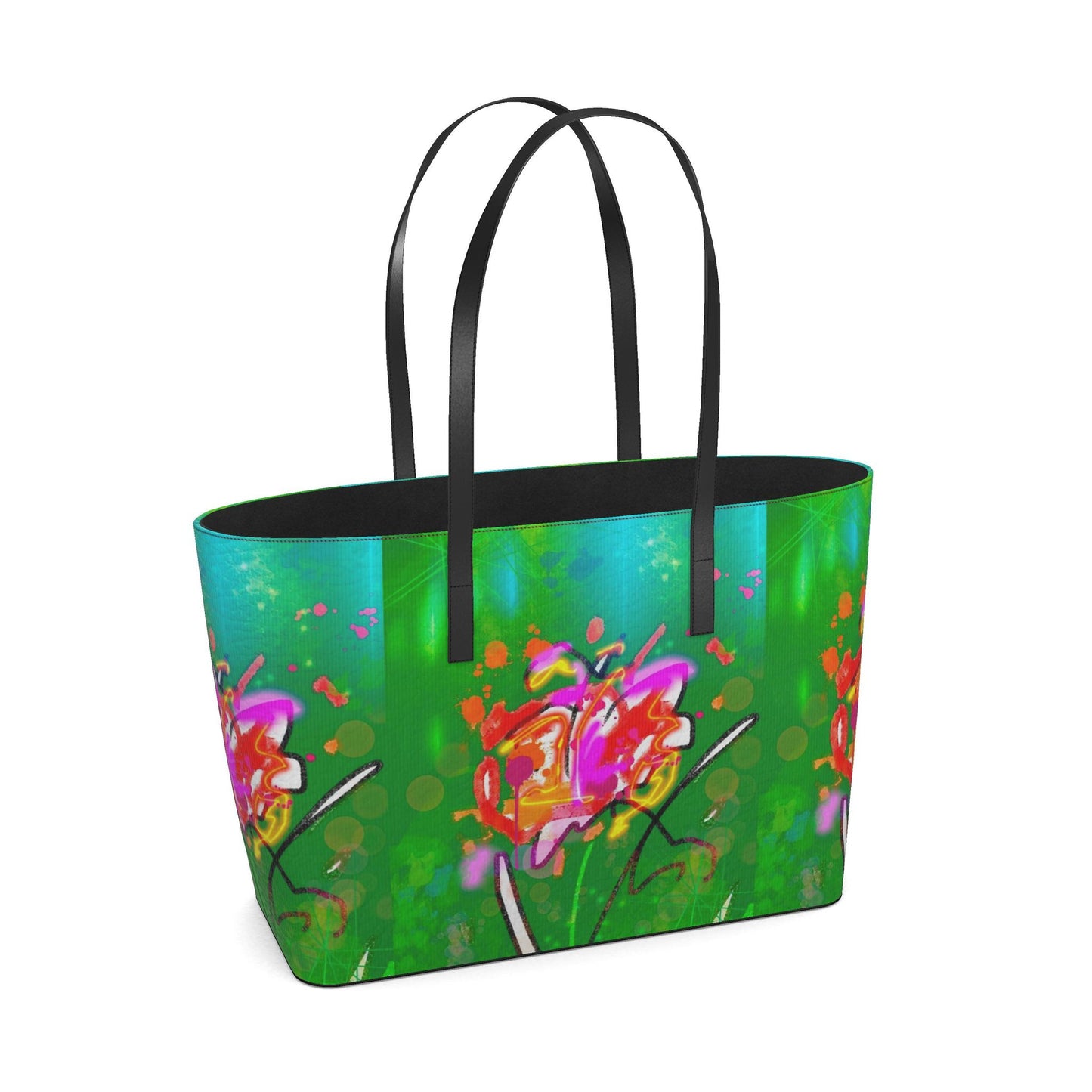 Emerald Interference - Leather Tote