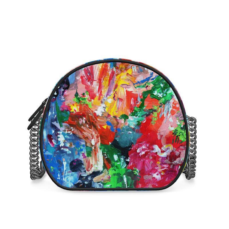 City Lights - Leather Round Box Bag