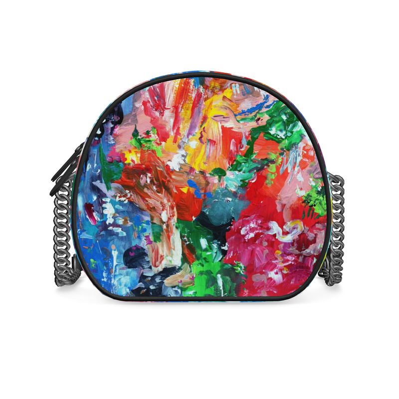 City Lights - Leather Round Box Bag