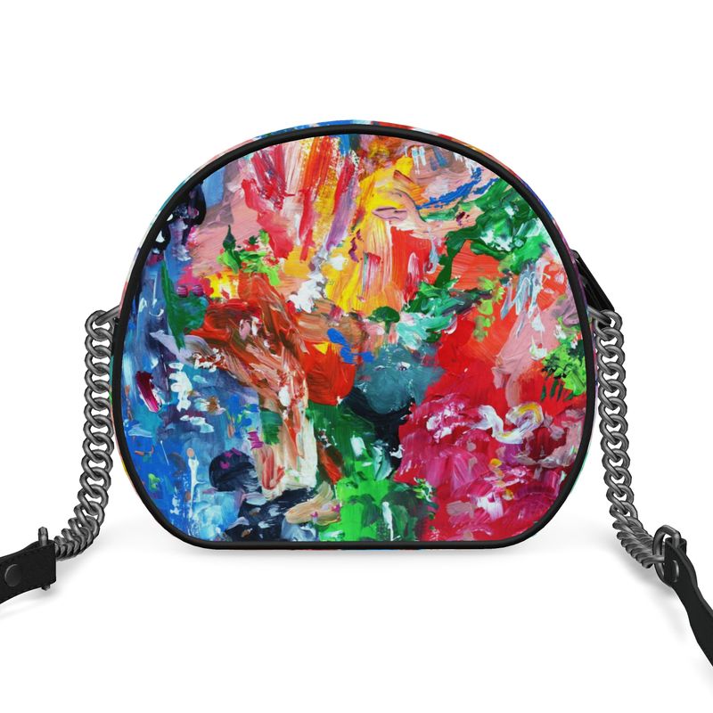 City Lights - Round Leather Crossbody Bag