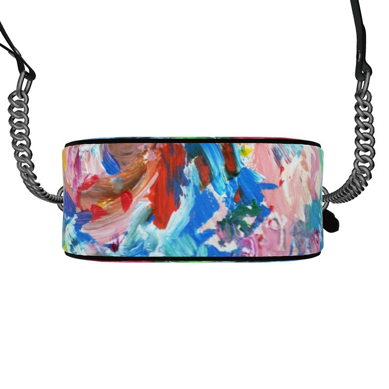 City Lights - Leather Round Box Bag