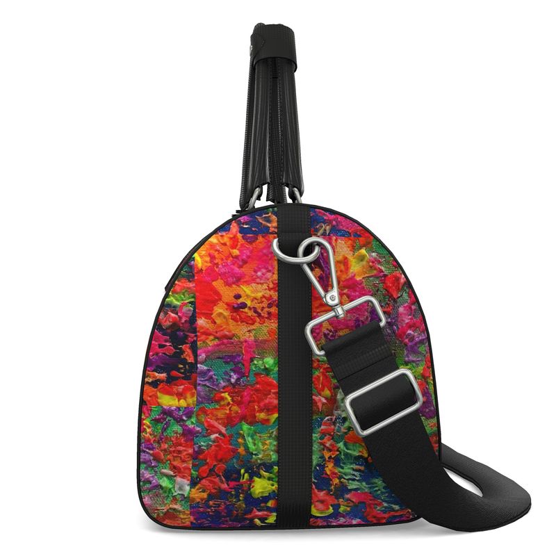 Chromatic Pulse - Leather Duffle Bag