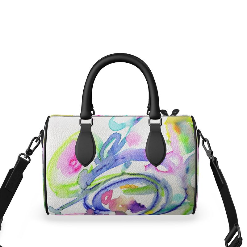 Neon Play - Leather Barrel Bag
