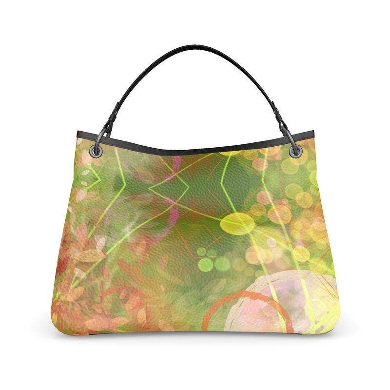 Gilded Ambience - Leather Slouch Bag