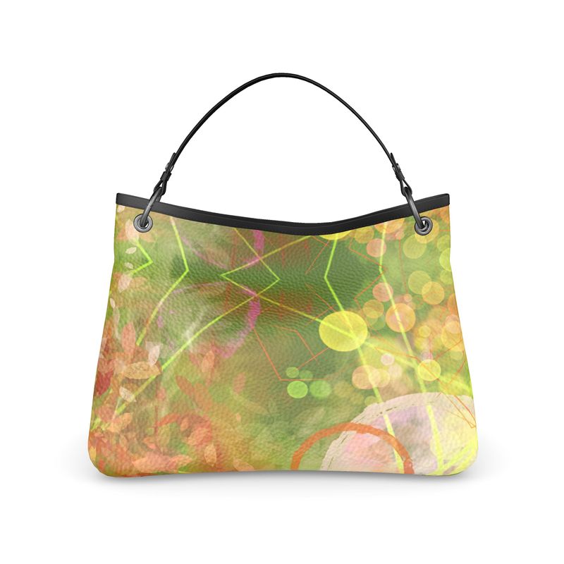 Gilded Ambience - Leather Slouch Bag