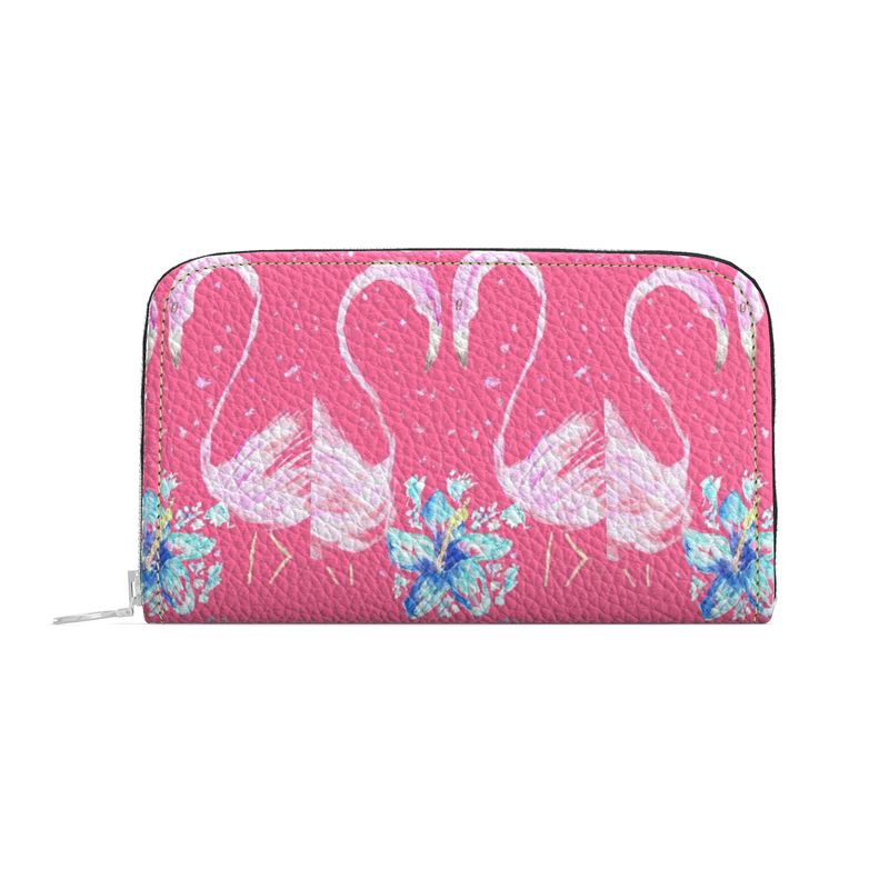 Let’s Flamingle - Leather Zip Wallet