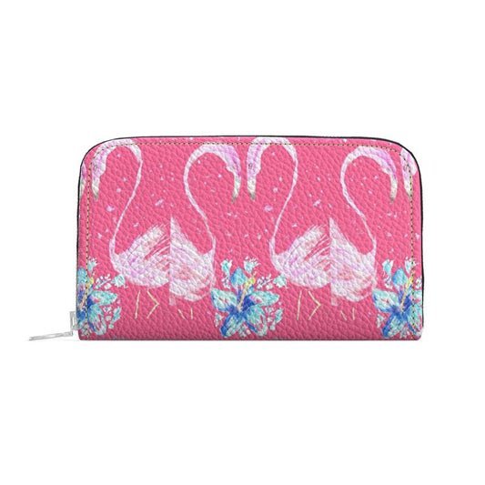Let’s Flamingle - Leather Zip Wallet
