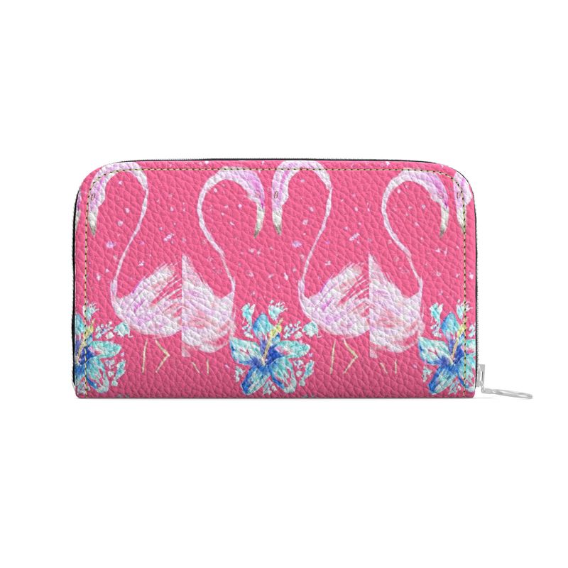 Let’s Flamingle - Leather Zip Wallet
