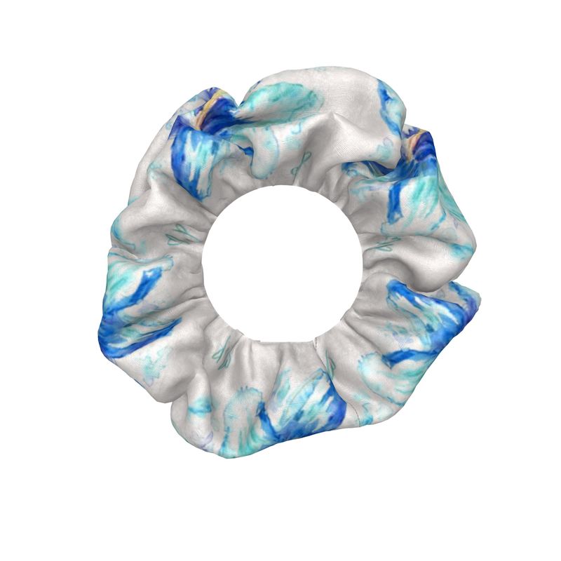 Tropical Oasis - Crushed Velour Scrunchie Trio