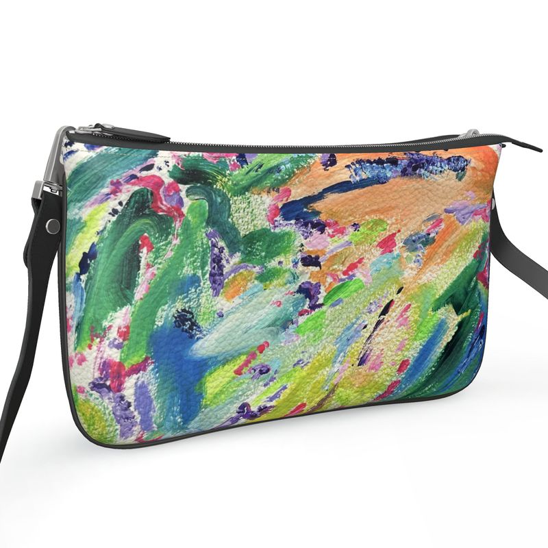 Sunspill - Leather Pochette Double Zip Bag