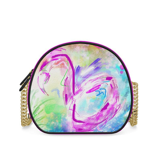 Color Doesn’t Perch - Limited Edition Leather Round Box Bag