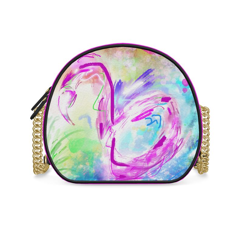 Color Doesn’t Perch - Limited Edition Leather Round Box Bag