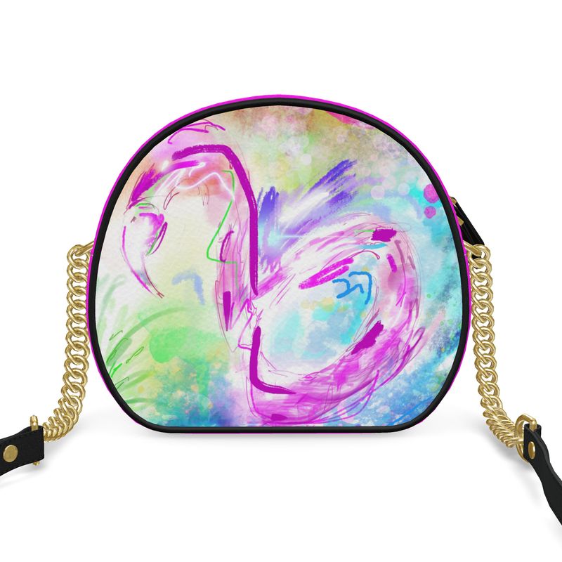 Color Doesn’t Perch - Limited Edition Leather Round Box Bag