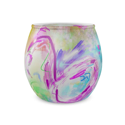 Color Doesn’t Perch - Glass Tealight Candle Holder
