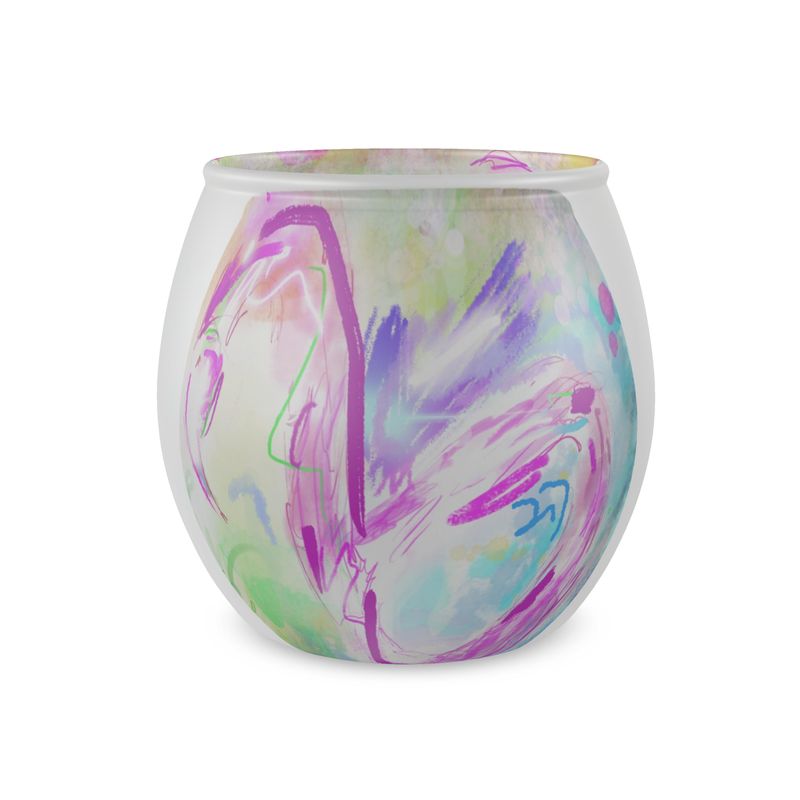 Color Doesn’t Perch - Glass Tealight Candle Holder