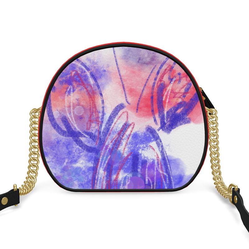 Electroc Lobster - Round Leather Crossbody Bag