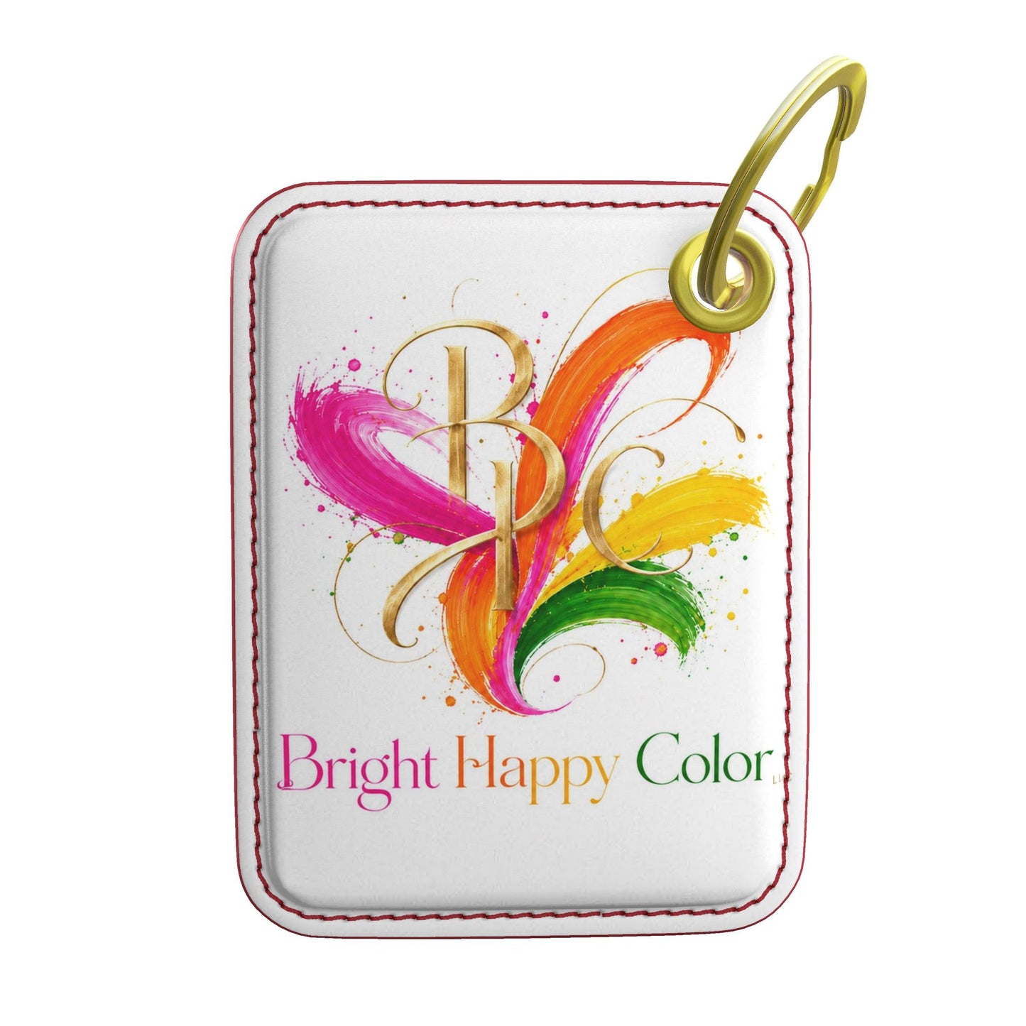Electric Lobster - Painted Edge Leather Keyring