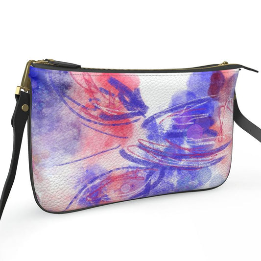 Electric Lobster - Leather Pochette Double Zip Crossbody