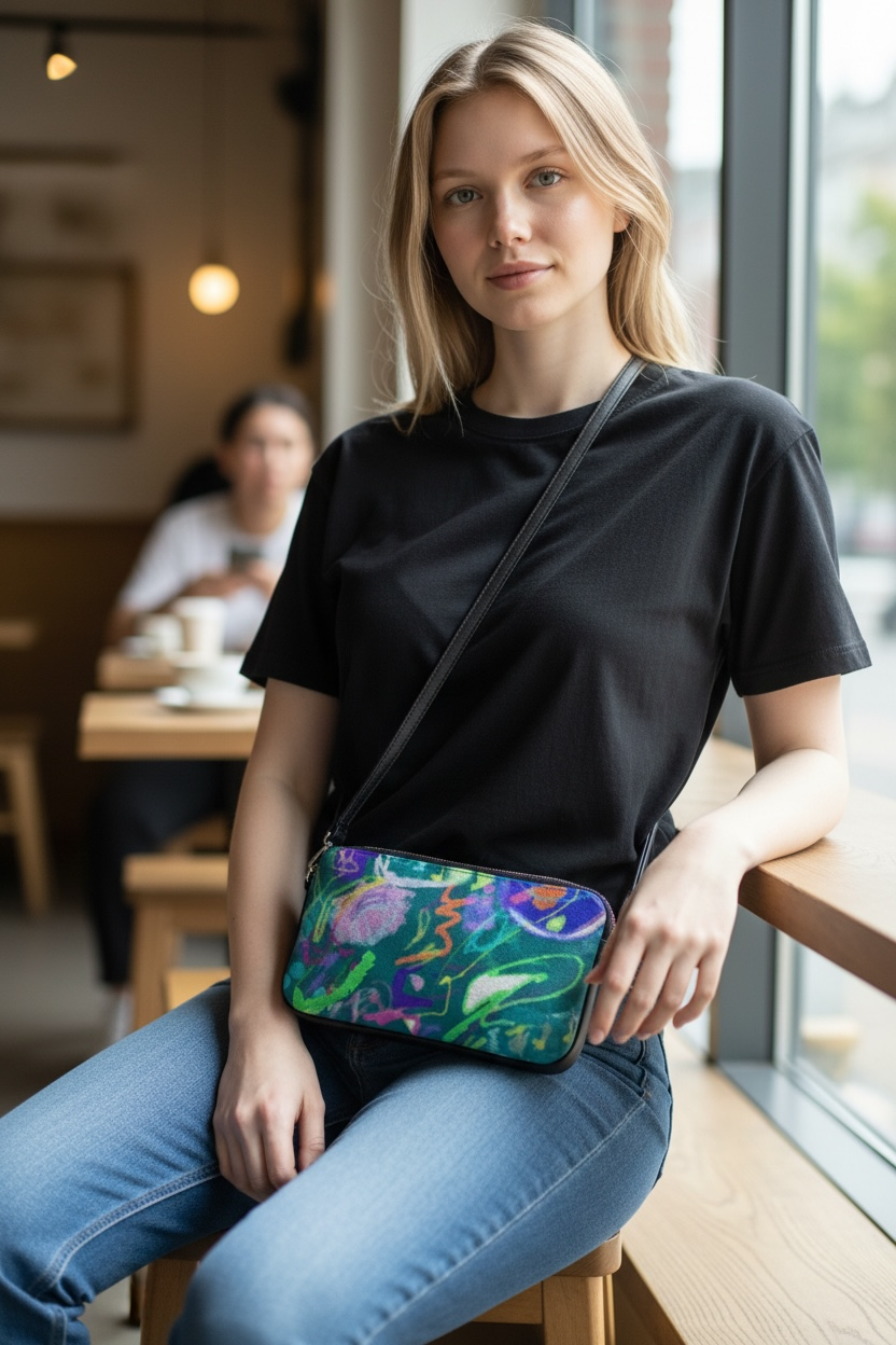 Crayon Anarchy - Leather Pochette Crossbody Bag