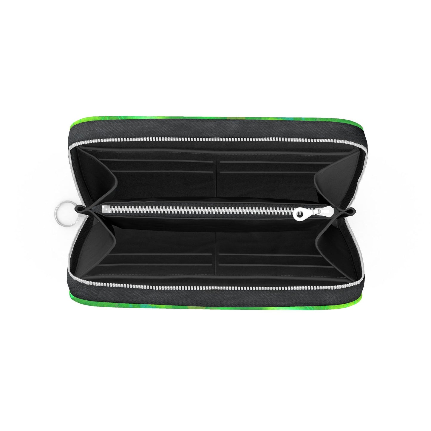 Emerald Interference - Leather Zip Wallet