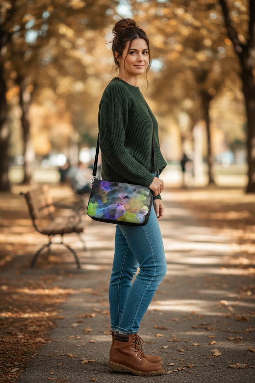 Dark Winds - Leather Pochette Crossbody Bag