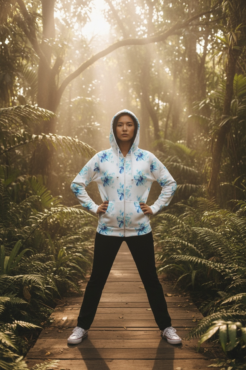 Blue Hibiscus Hoodie