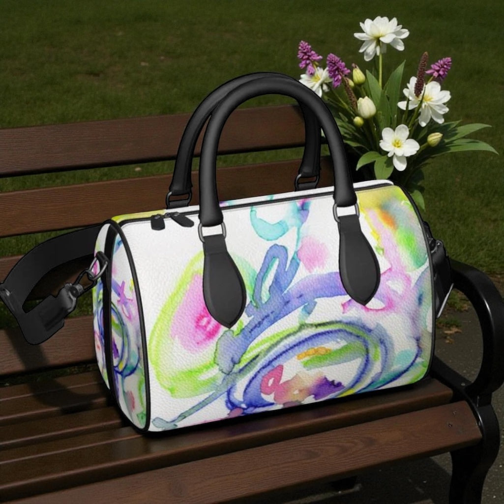 Make a Splash Leather Mini Barrel Bag