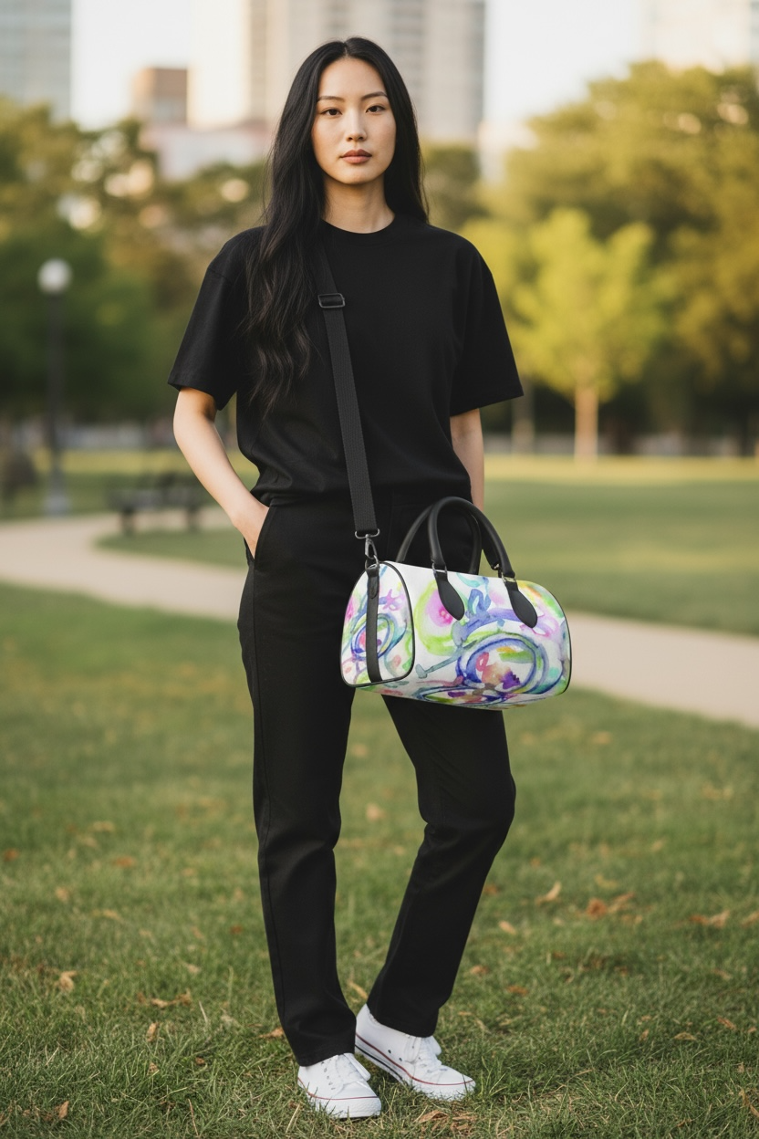 Make a Splash Leather Mini Barrel Bag