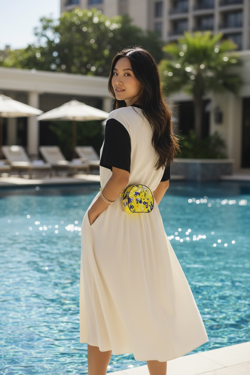 Limoncello Round Leather Purse