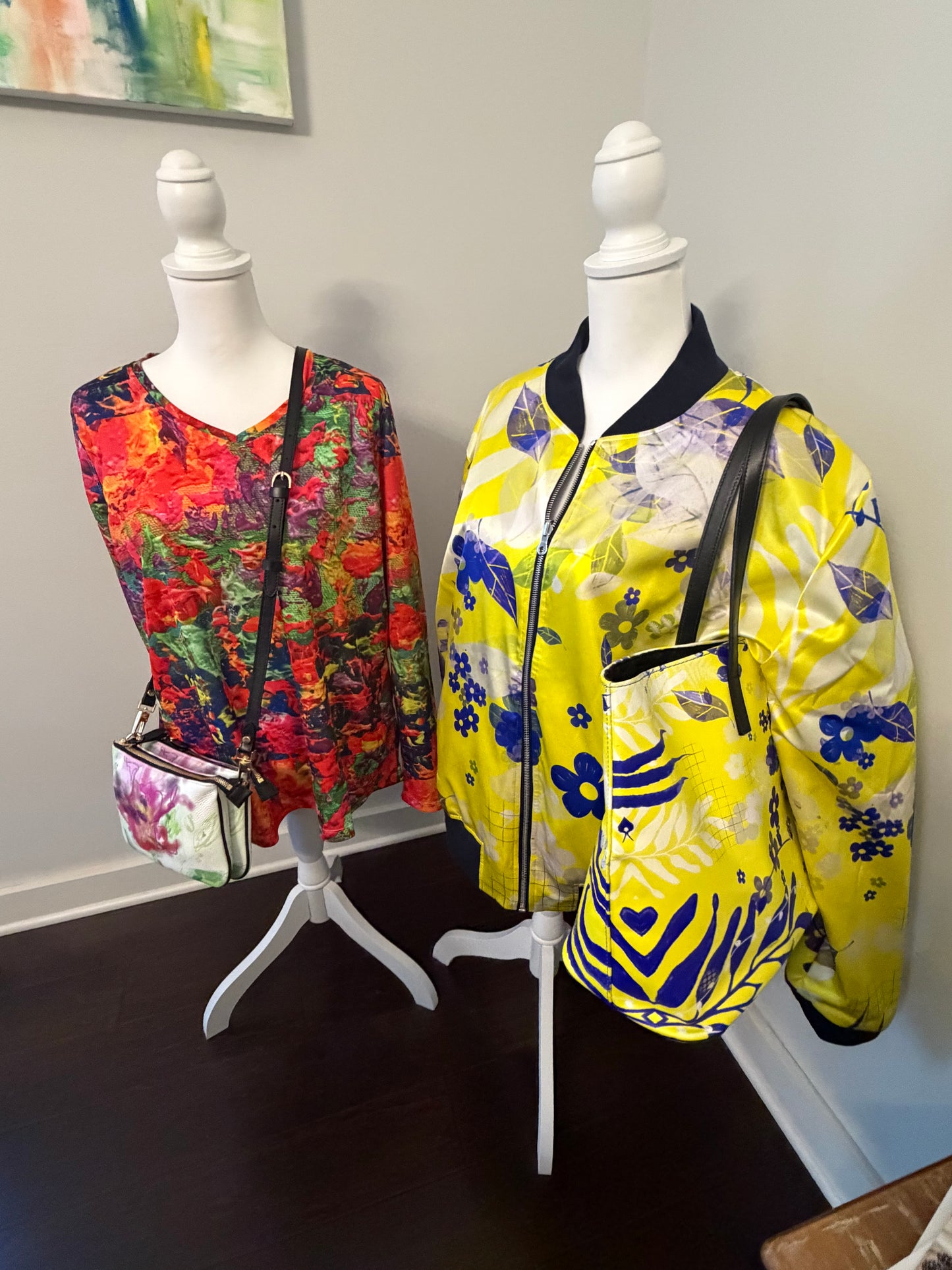Limoncello/Mediterranean Splendor Reversible Silk Bomber Jacket
