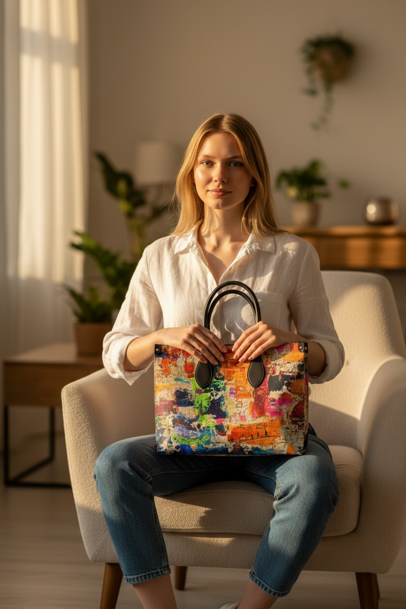 Golden Dreams Leather Shopper Tote