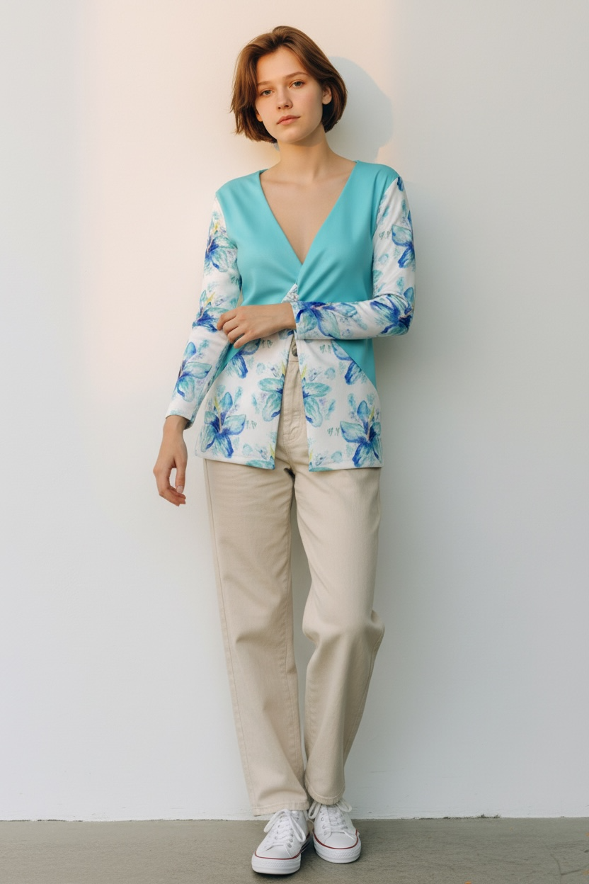 Blue Hibiscus Cardigan