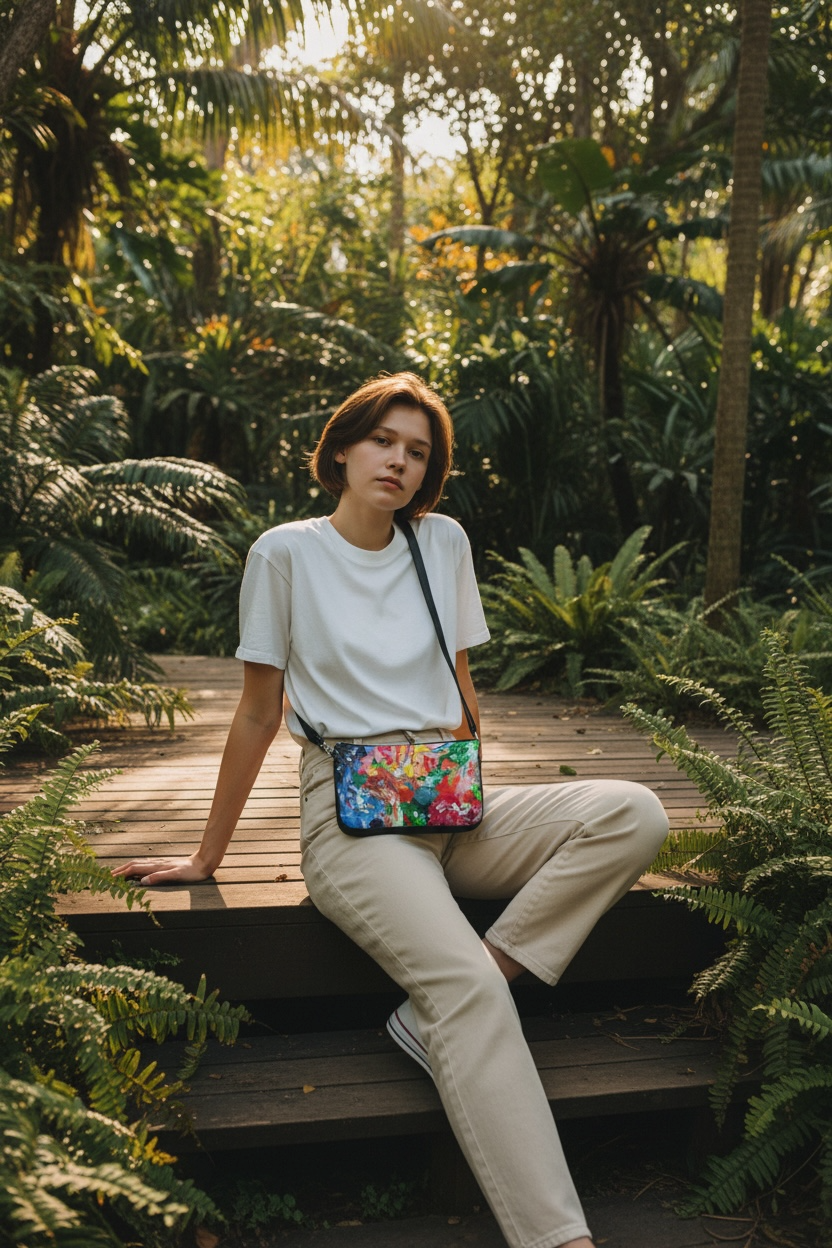 City Lights Leather Pochette Crossbody