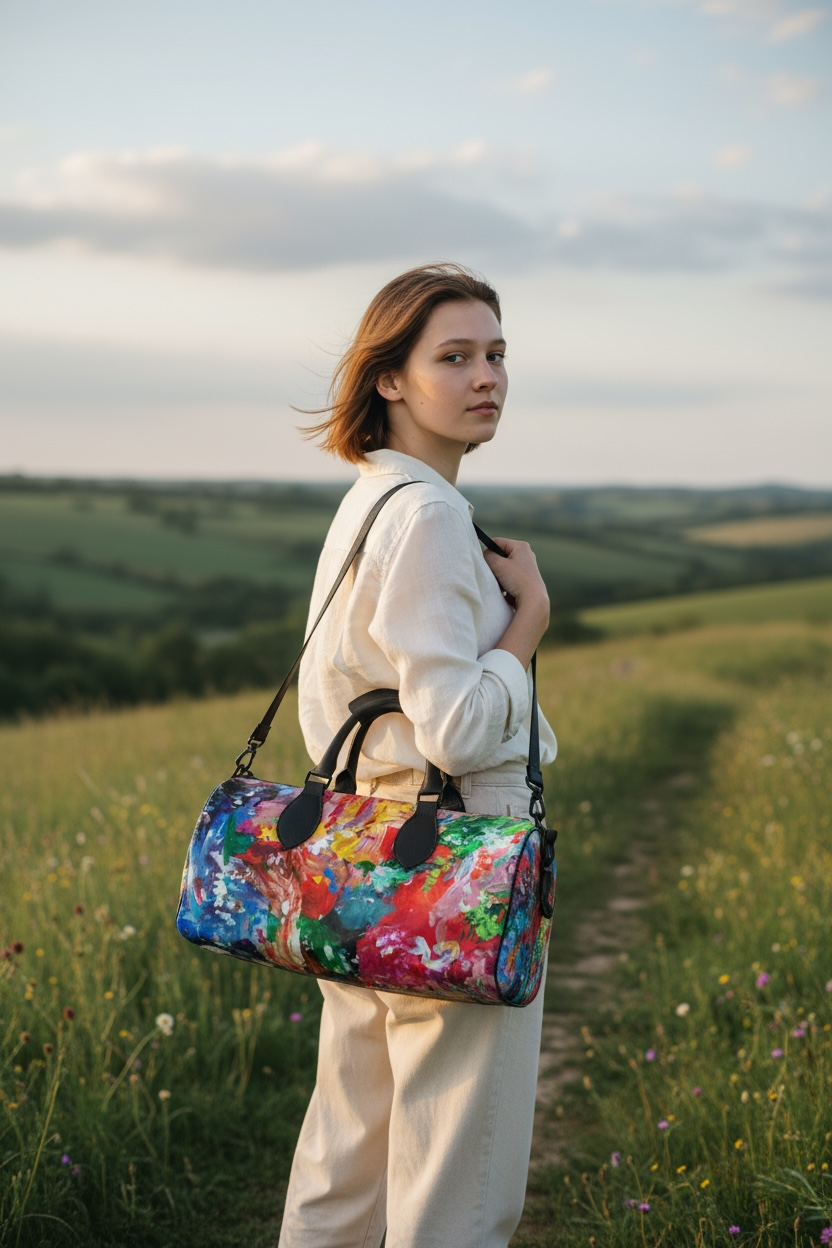 City Lights Leather Duffle Bag