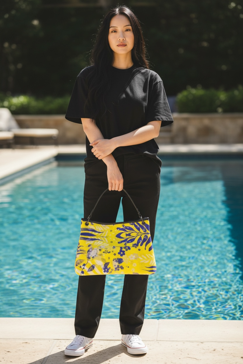 Limoncello Leather Slouch Purse