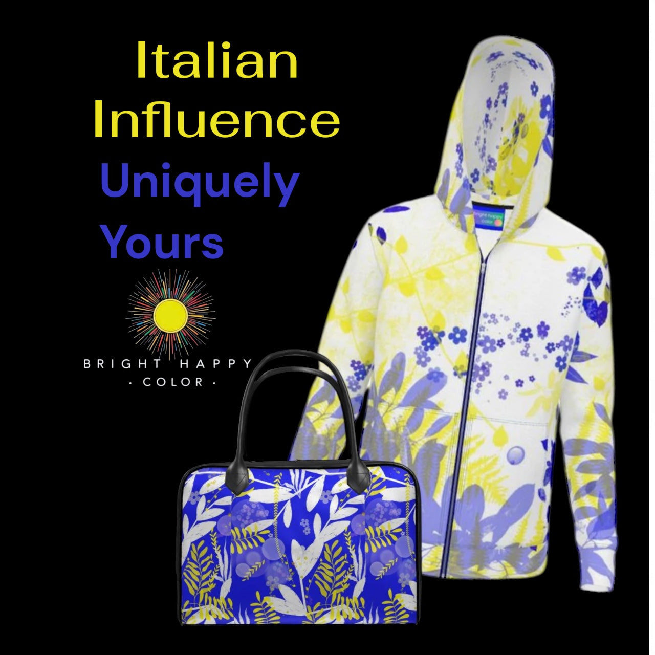 Mediterranean Splendor Leather Holdall Handbag