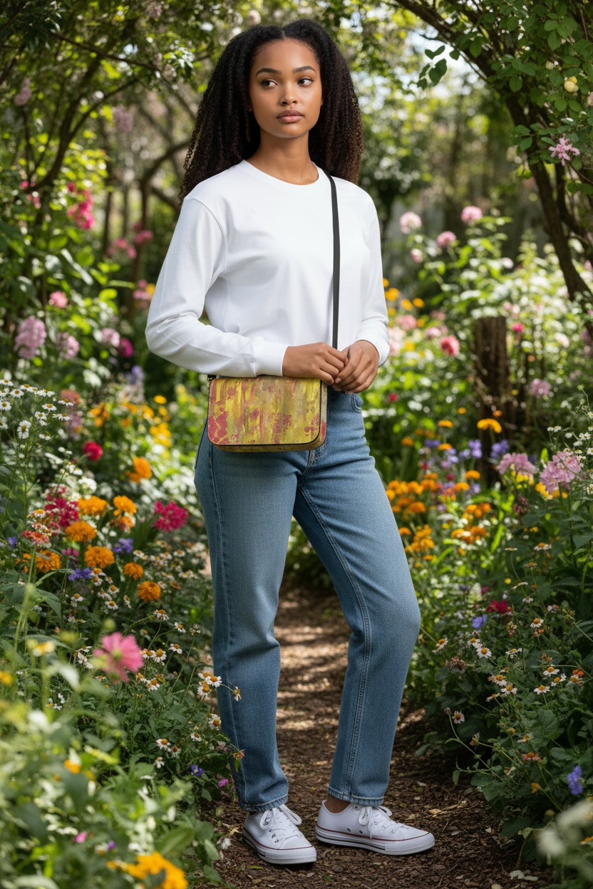 Imperial Ember -  Leather Flap Over Box Bag