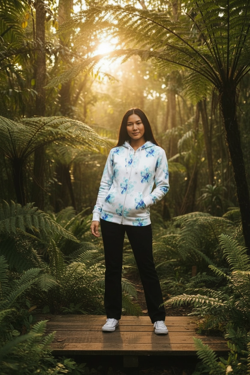 Blue Hibiscus Hoodie