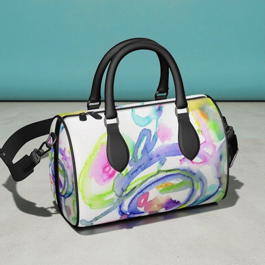 Make a Splash Leather Mini Barrel Bag