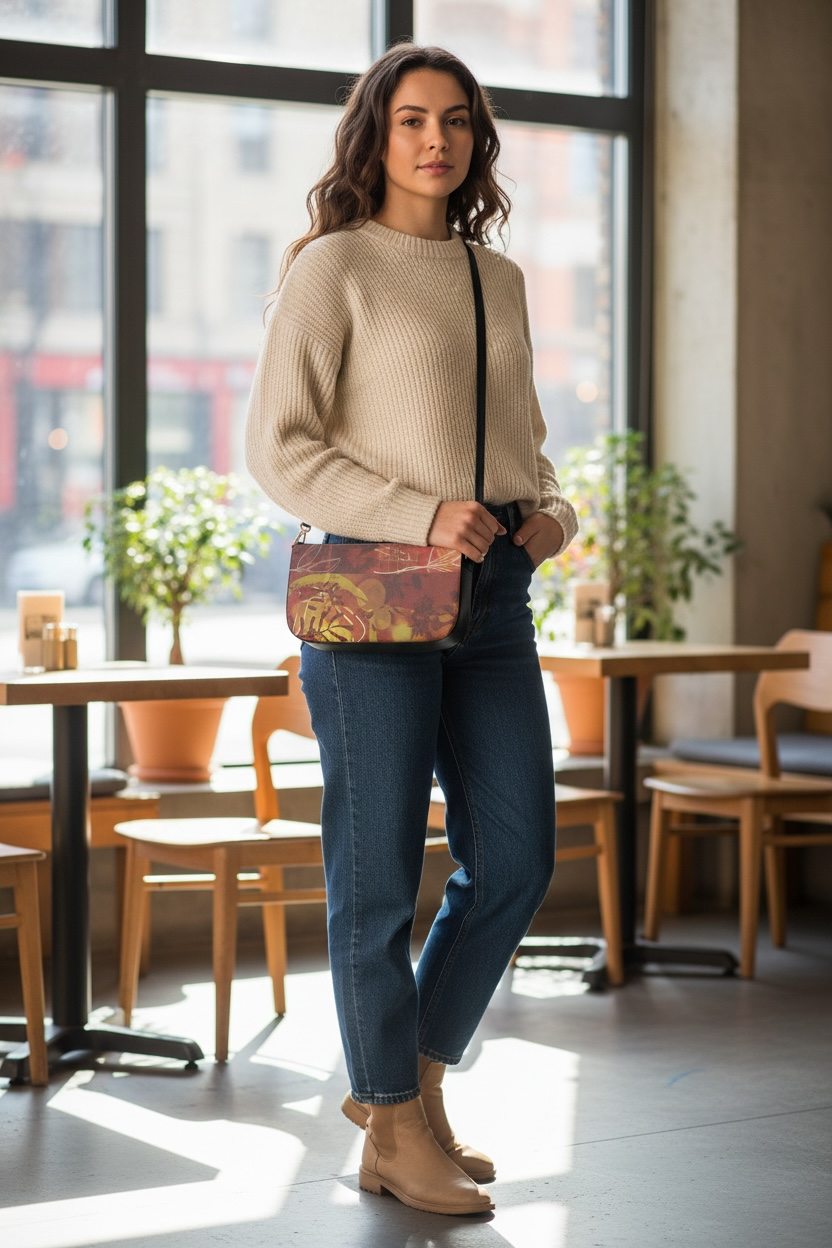 Imperial Ember - Leather Zip Box Bag