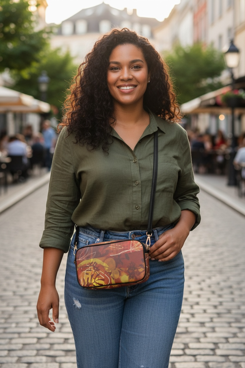 Imperial Ember - Leather Zip Box Bag